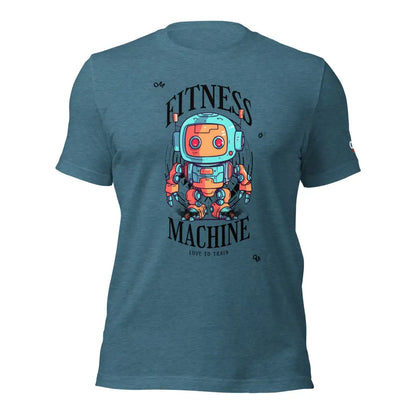 Fitness Machine Unisex t - shirt - Heather Deep Teal / S