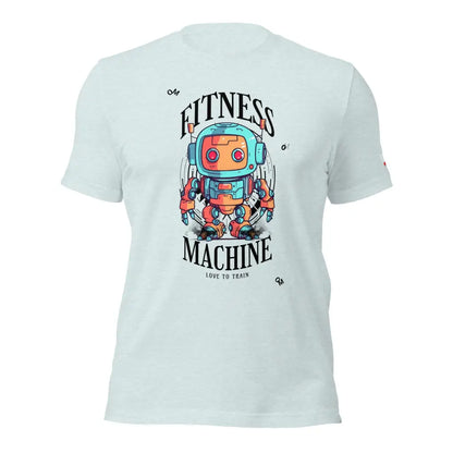 Fitness Machine Unisex t - shirt - Heather Prism Ice Blue / XS