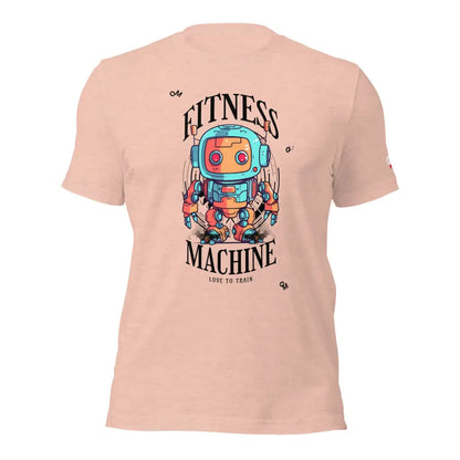 Fitness Machine Unisex t - shirt - Heather Prism Peach / XS