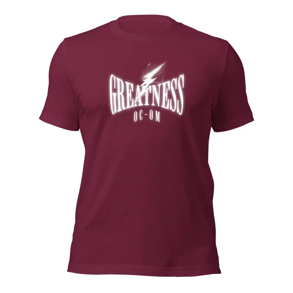 Greatness Unisex t-shirt - Maroon / XS