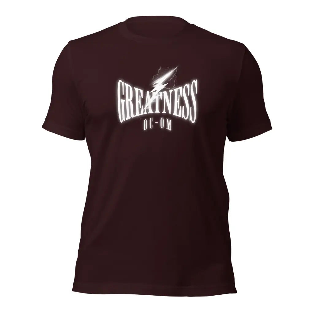 Greatness Unisex t-shirt - Oxblood Black / S