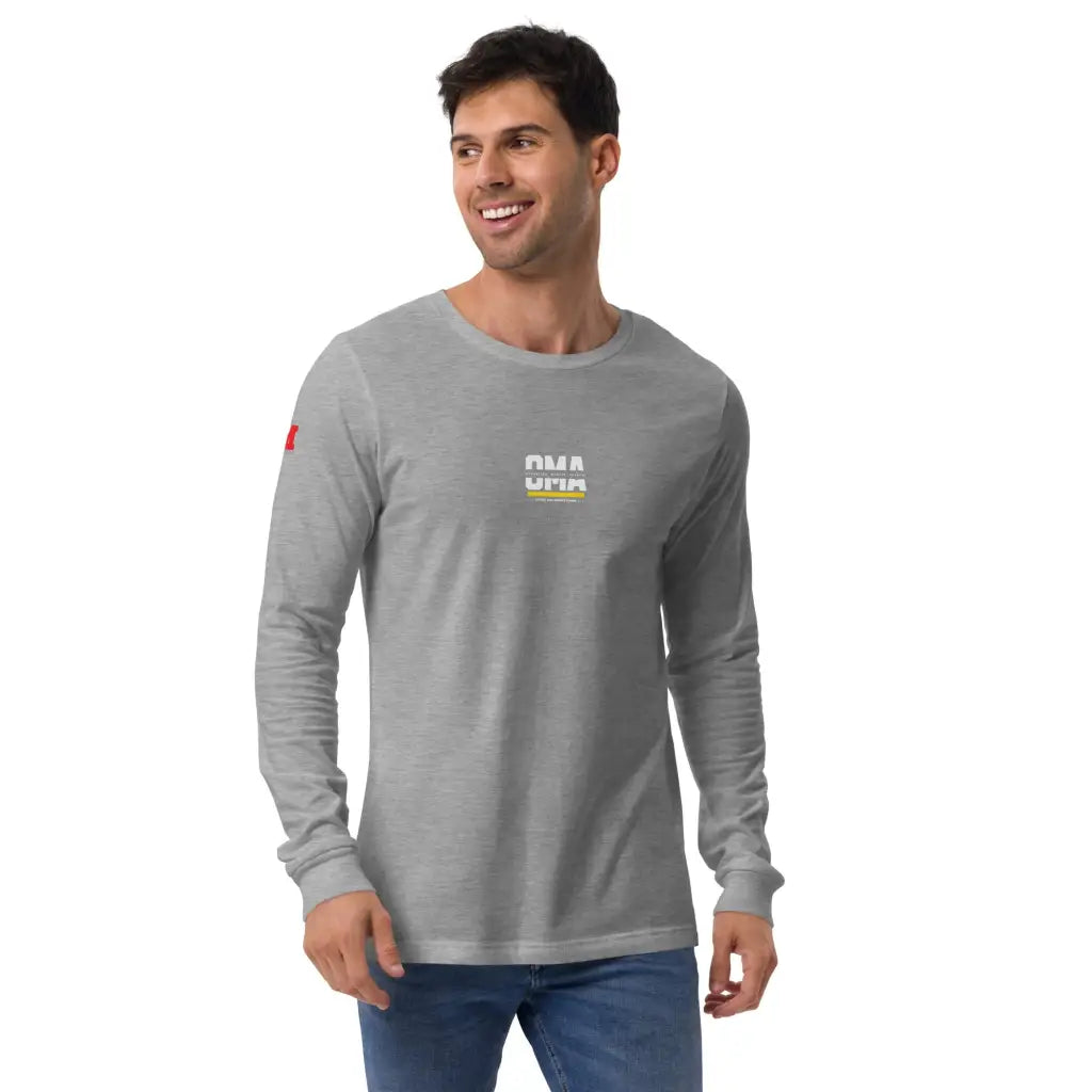 Organized Muscle Apparel Unisex Long Sleeve Tee - Athletic Heather / XS