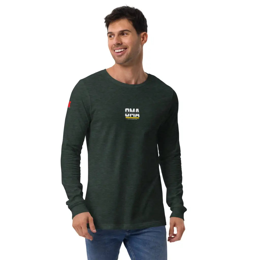 Organized Muscle Apparel Unisex Long Sleeve Tee - Heather Forest / XS