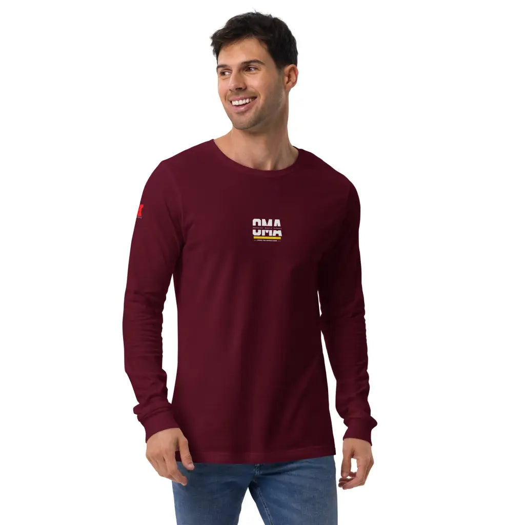 Organized Muscle Apparel Unisex Long Sleeve Tee - Maroon / XS