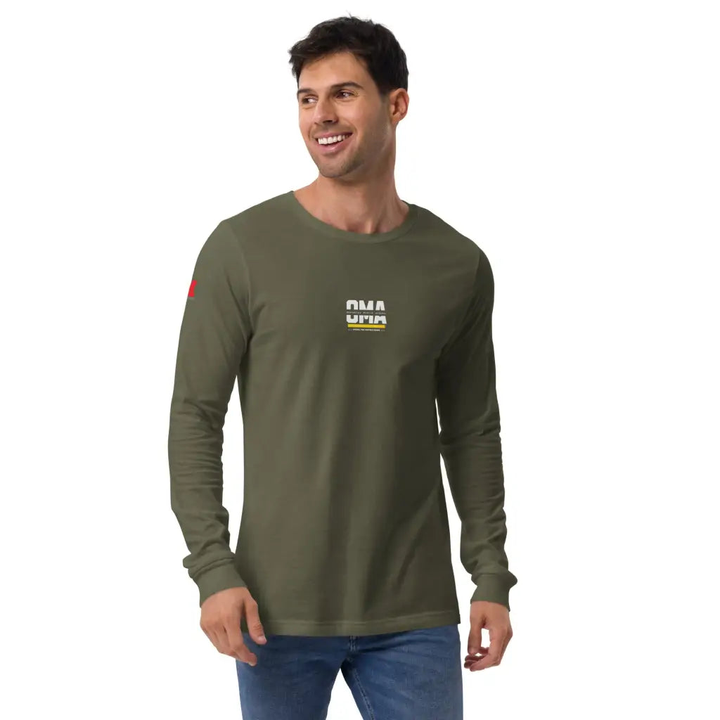 Organized Muscle Apparel Unisex Long Sleeve Tee - Military Green / XS