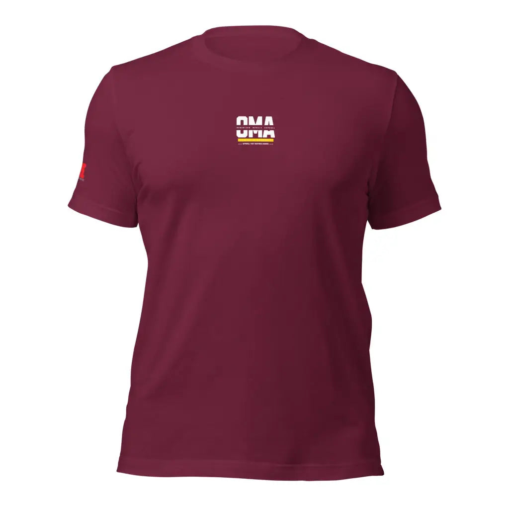 Organized Muscle Apparel Unisex t - shirt - Maroon / XS