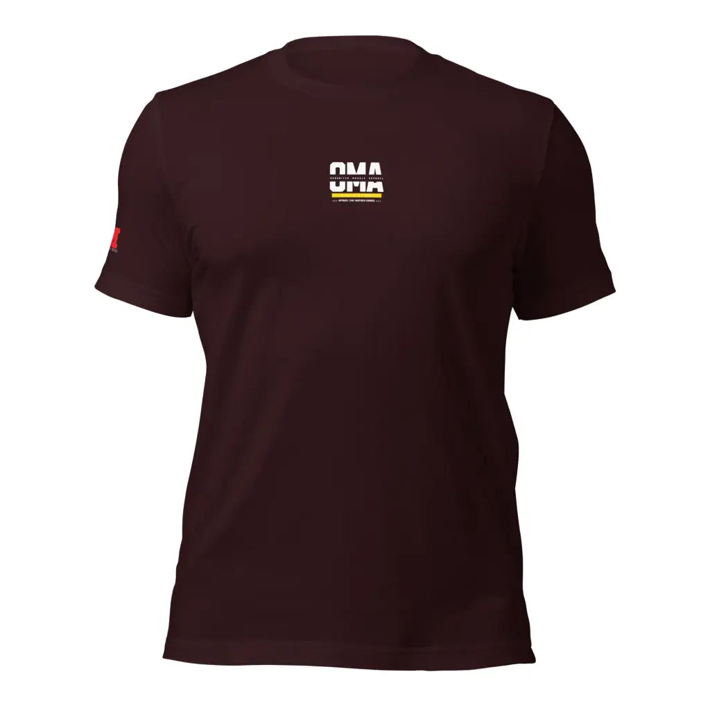 Organized Muscle Apparel Unisex t - shirt - Oxblood Black / S