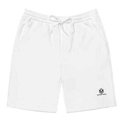 Organized Muscle Embroidered Men’s fleece shorts - White / S