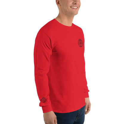 Organized Muscle Embroidered Men’s Long Sleeve Shirt