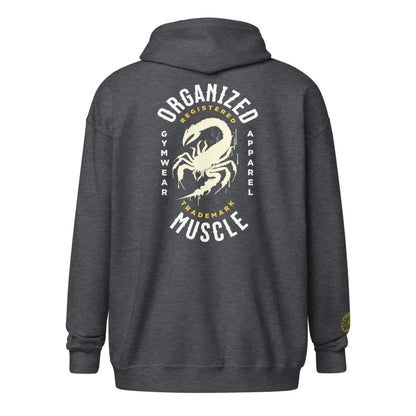 Organized Muscle Embroidered Unisex heavy blend zip hoodie - Hoodie