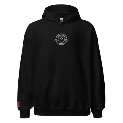 Organized Muscle Embroidered Unisex Hoodie - Black / S