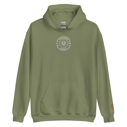 Organized Muscle Embroidered Unisex Hoodie - Military Green / S