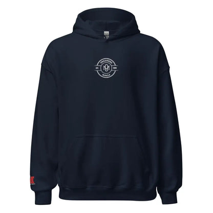 Organized Muscle Embroidered Unisex Hoodie - Navy / S