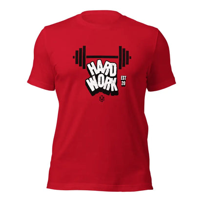 Organized Muscle hard Work Unisex T-Shirt - Red / XS