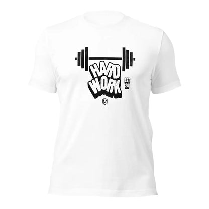 Organized Muscle hard Work Unisex T-Shirt - White / XS