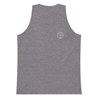 Organized Muscle Men’s Embroidered premium tank top - Athletic Heather / S