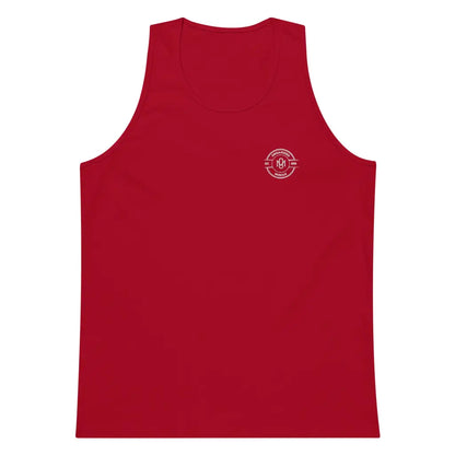 Organized Muscle Men’s Embroidered premium tank top - Red / S