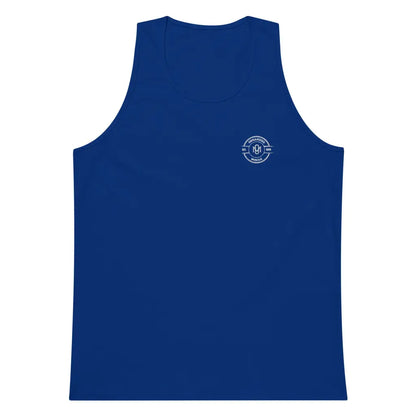 Organized Muscle Men’s Embroidered premium tank top - Team Royal / S