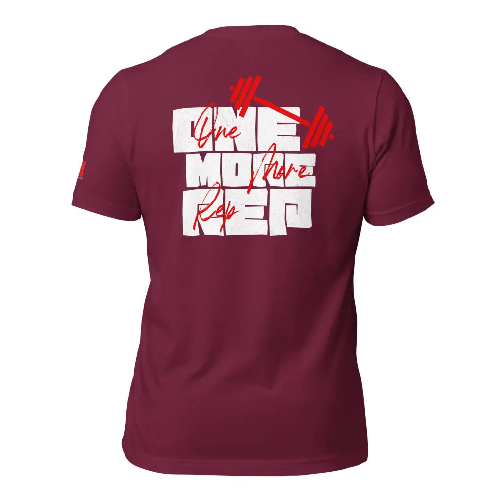 Organized Muscle One More Rep Unisex t-shirt - Maroon / XS