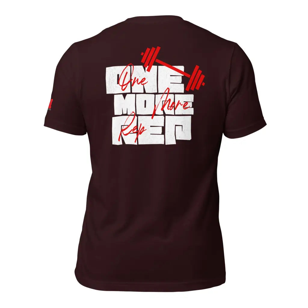 Organized Muscle One More Rep Unisex t-shirt - Oxblood Black / S