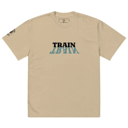 Organized Muscle Train Oversized faded t - shirt