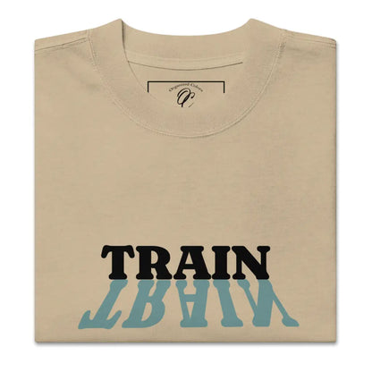 Organized Muscle Train Oversized faded t - shirt