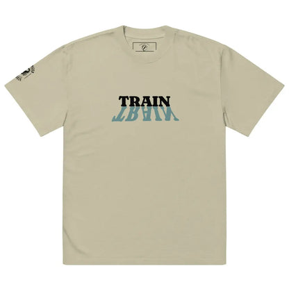 Organized Muscle Train Oversized faded t - shirt