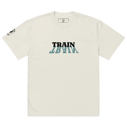 Organized Muscle Train Oversized faded t - shirt