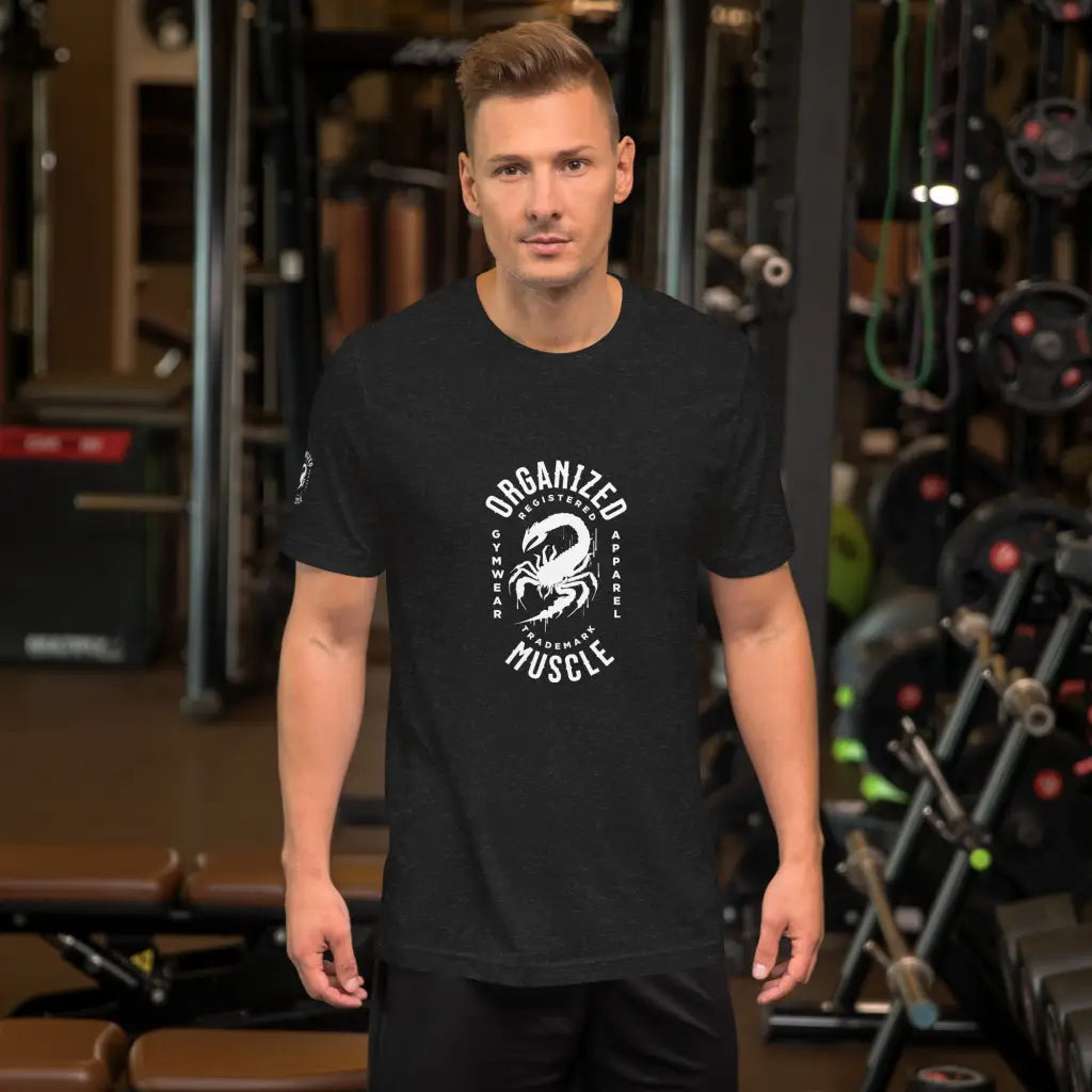 Organized Muscle Unisex t - shirt - Black Heather / XS