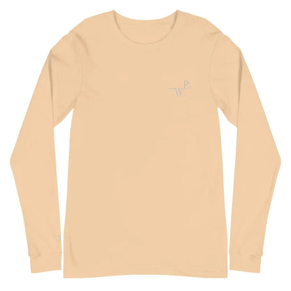 Women’s Performance Embroidered Unisex Long Sleeve Tee - Sand Dune / XS