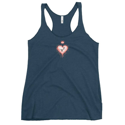 Women’s Performance Heart Racerback Tank - Indigo / XS