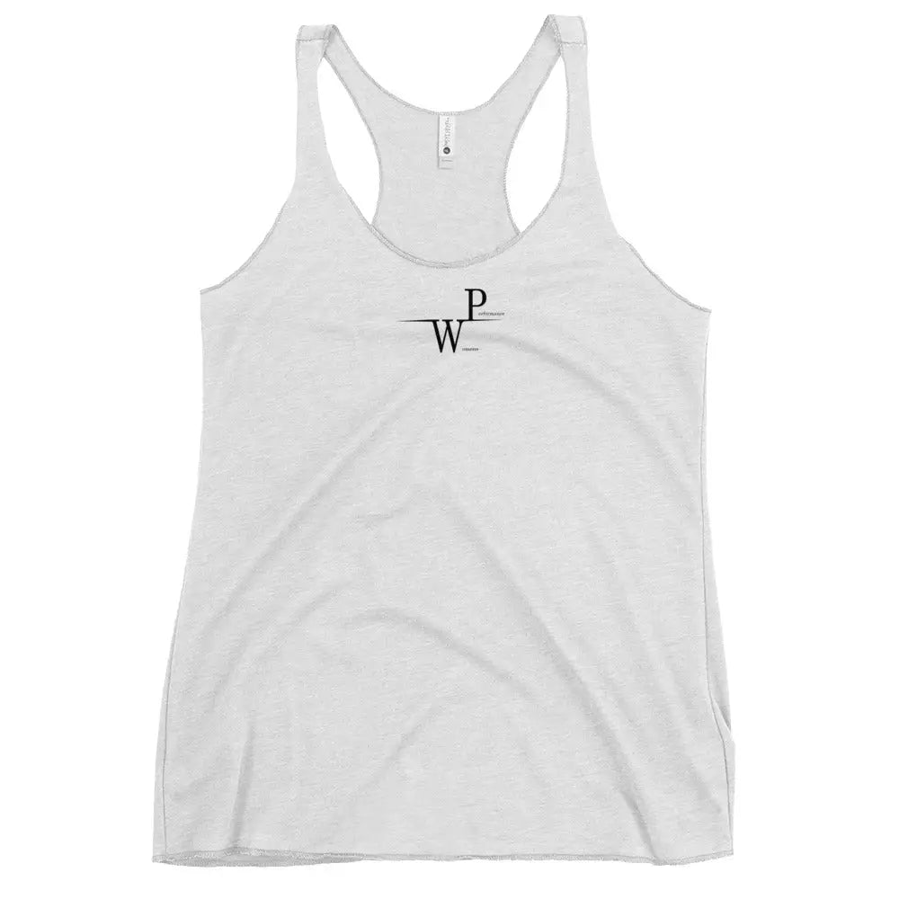 Women’s Performance Racerback Tank - Heather White / XS