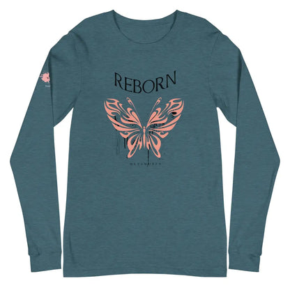 Women’s Performance Reborn Unisex Long Sleeve Tee - Heather Deep Teal / XS