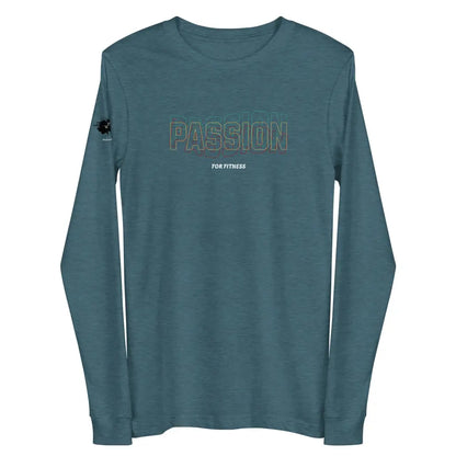 Women’s Performance Unisex Long Sleeve Tee - Heather Deep Teal / XS